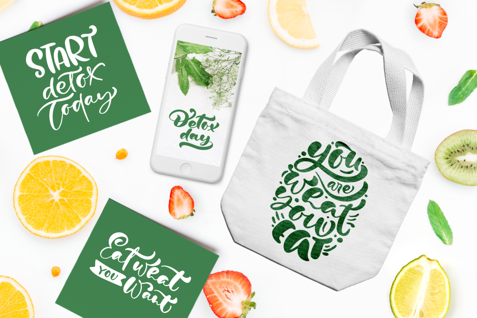 Start Detox Today Lettering Text Start Detox Today Lettering Text