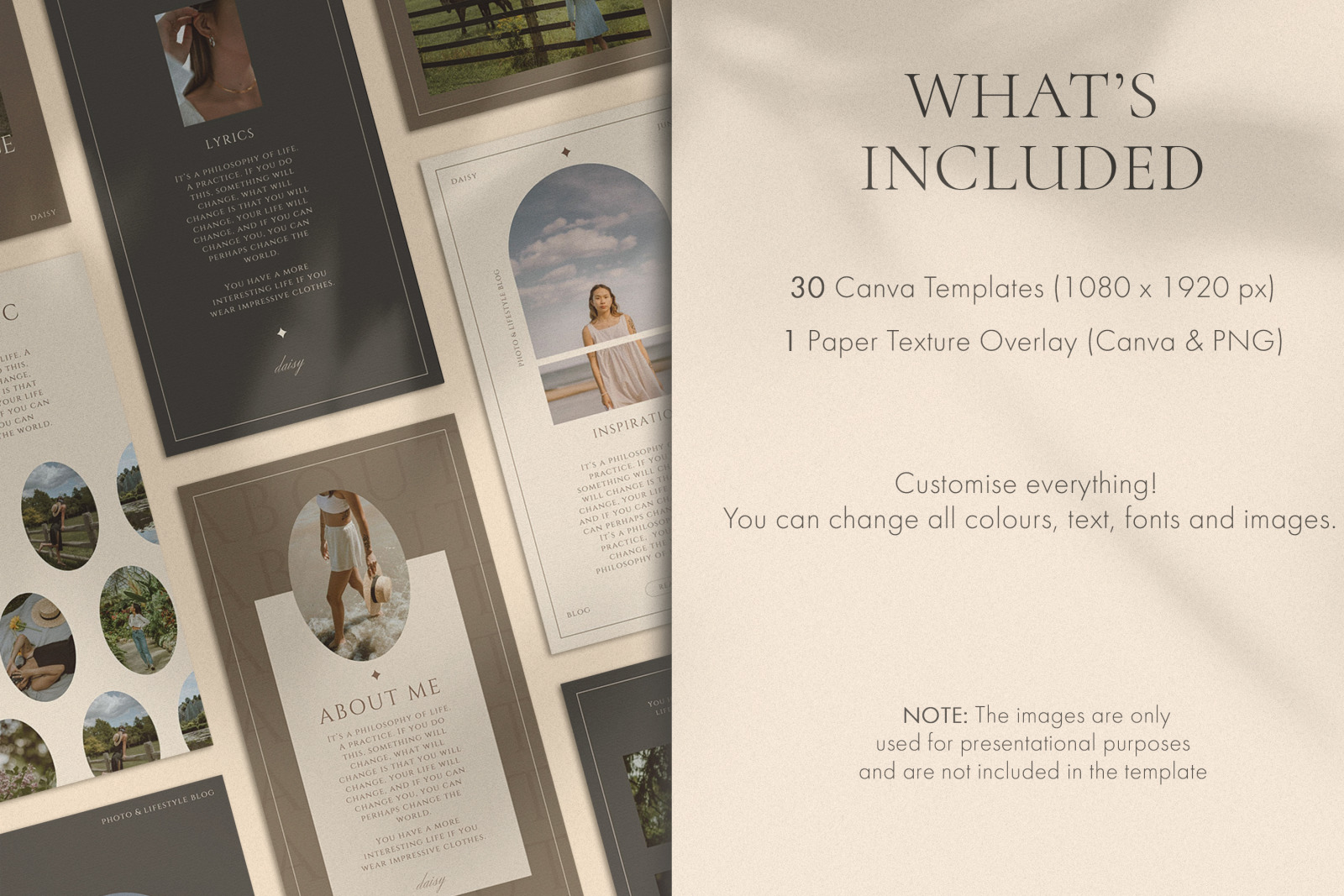 Daisy Instagram stories templates for Canva Daisy Instagram stories templates for Canva