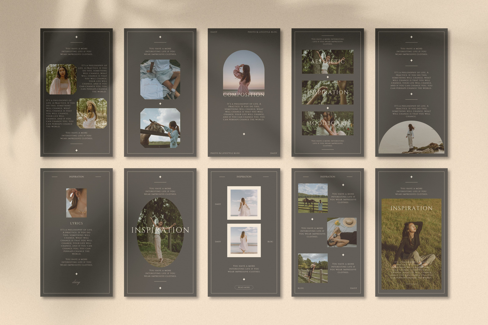 Daisy Instagram stories templates for Canva Daisy Instagram stories templates for Canva