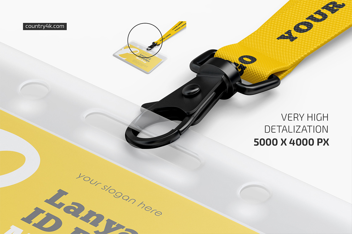 Lanyard ID Badge Mockup Set Lanyard ID Badge Mockup Set