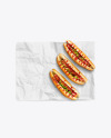 Paper Wrapper With Hot Dogs Mockup