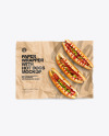 Paper Wrapper With Hot Dogs Mockup