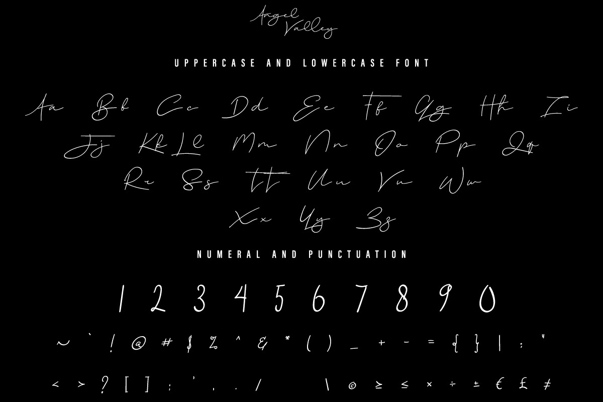 Angel Valley Signature Font Angel Valley Signature Font