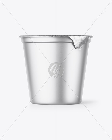 Metallic Yoghurt Cup Mockup