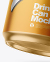 250ml Matte Metallic Drink Can w/ Foil Lid Mockup