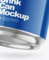 250ml Glossy Drink Can w/ Foil Lid Mockup