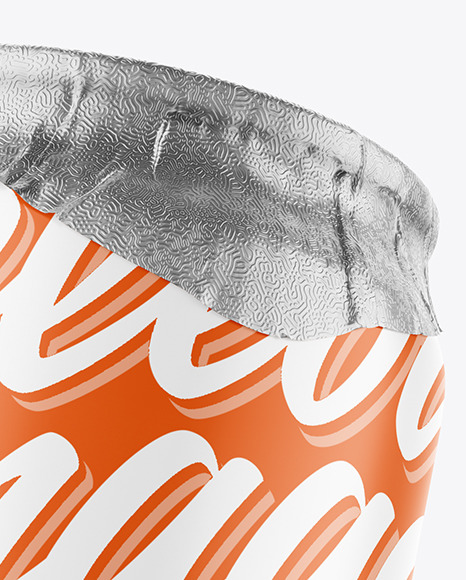 250ml Matte Drink Can w/ Foil Lid Mockup