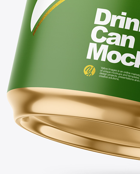 250ml Matte Drink Can w/ Foil Lid Mockup