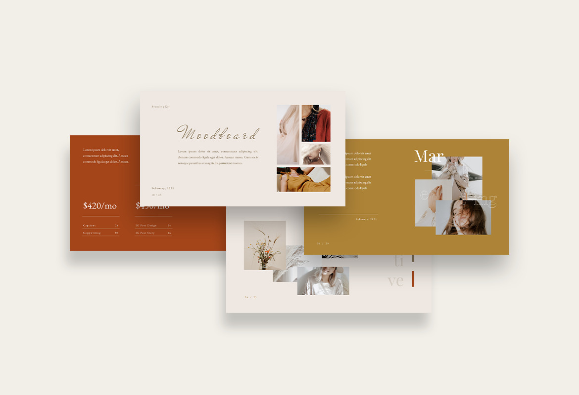 Beauty Minimalist Branding Kit PPTX