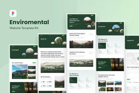 Environmental Save The Earth Website Template - Minimalist