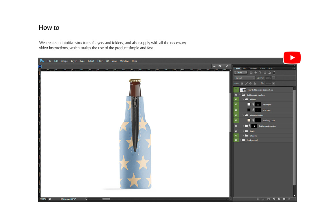 Bottle Coozie Mockup