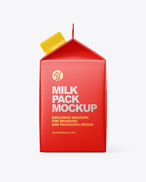 0.5l Milk Carton Packaging Box Mockup