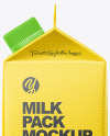 0.5l Milk Carton Packaging Box Mockup