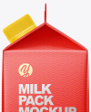 0.5l Milk Carton Packaging Box Mockup