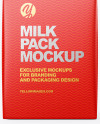 0.5l Milk Carton Packaging Box Mockup