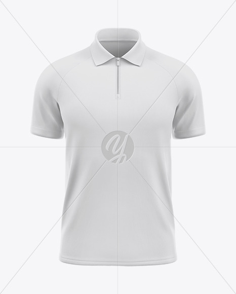 Raglan Zip Polo Shirt Mockup