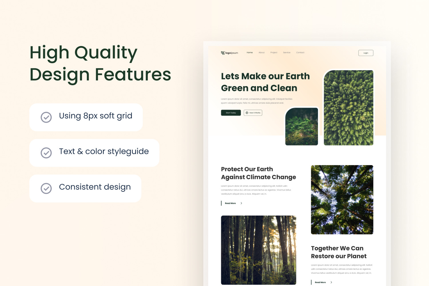 Environmental Save The Earth Website Template