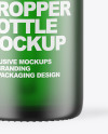 Frosted Green Glass Dropper Bottle Mockup