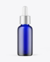 Frosted Blue Glass Dropper Bottle Mockup