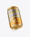 250ml Matte Metallic Drink Can w/ Foil Lid Mockup