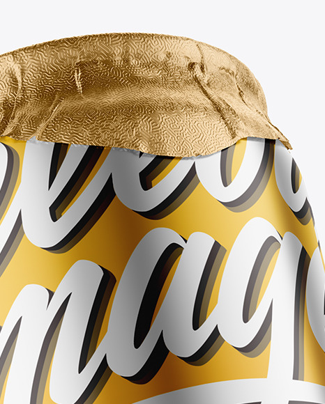 250ml Matte Metallic Drink Can w/ Foil Lid Mockup