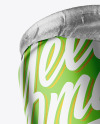 250ml Matte Metallic Drink Can w/ Foil Lid Mockup