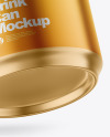 250ml Matte Metallic Drink Can w/ Foil Lid Mockup