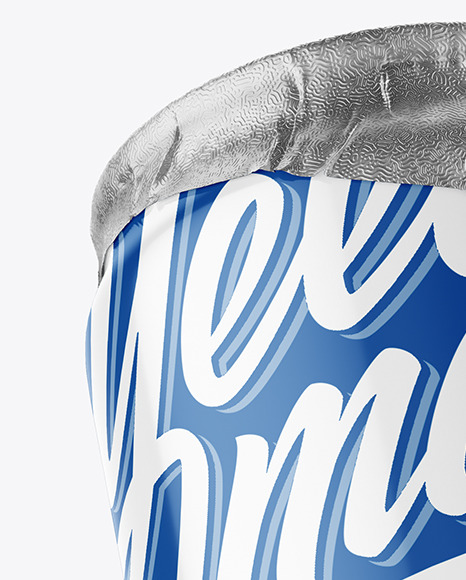 250ml Glossy Drink Can w/ Foil Lid Mockup