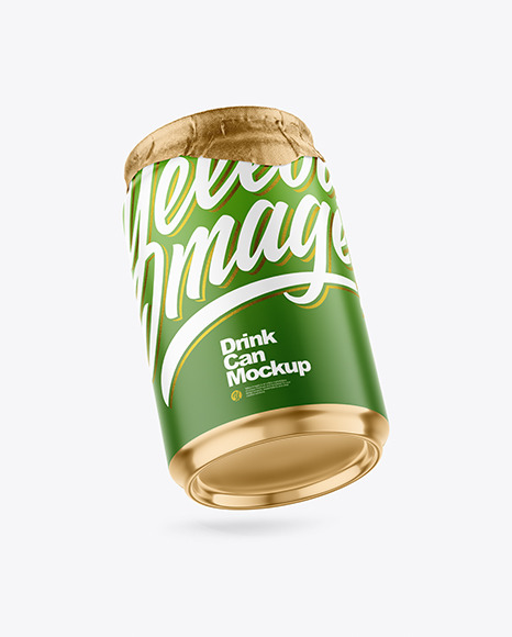 250ml Matte Drink Can w/ Foil Lid Mockup