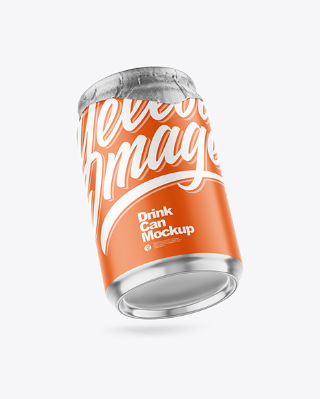 250ml Matte Drink Can w/ Foil Lid Mockup