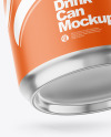 250ml Matte Drink Can w/ Foil Lid Mockup