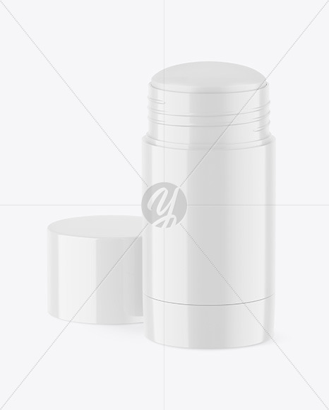 70g Glossy Plastic Deodorant Stick Mockup