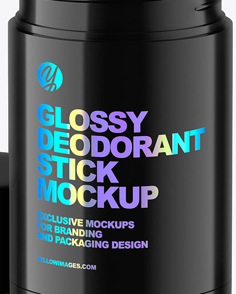 70g Glossy Plastic Deodorant Stick Mockup