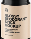 70g Glossy Plastic Deodorant Stick Mockup