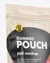 Clear Plastic Stand-up Pouch w/ Gummies Mockup