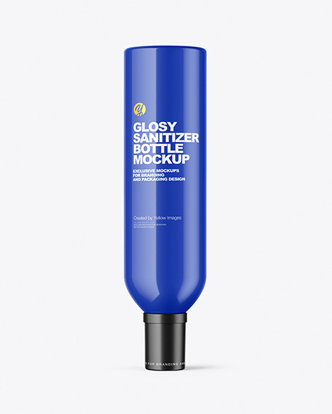 Glossy Sanitizer Bottle Mockup