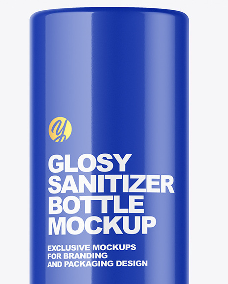 Glossy Sanitizer Bottle Mockup