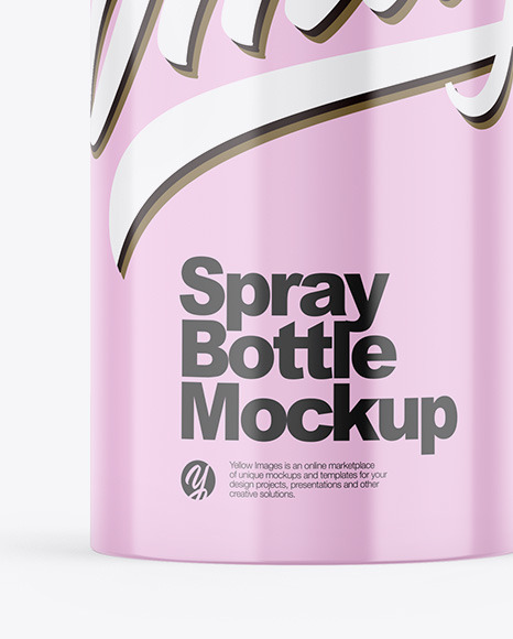 Glossy Spray Bottle Mockup