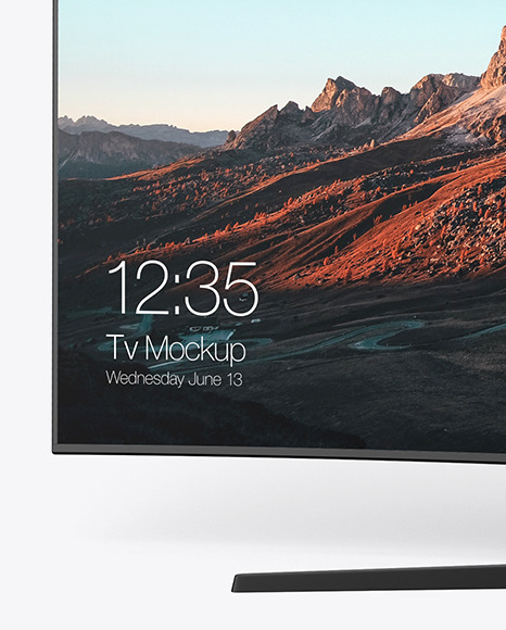 Curved Tv Mockup