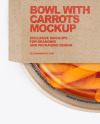 Paper Bowl With Carrots Mockup