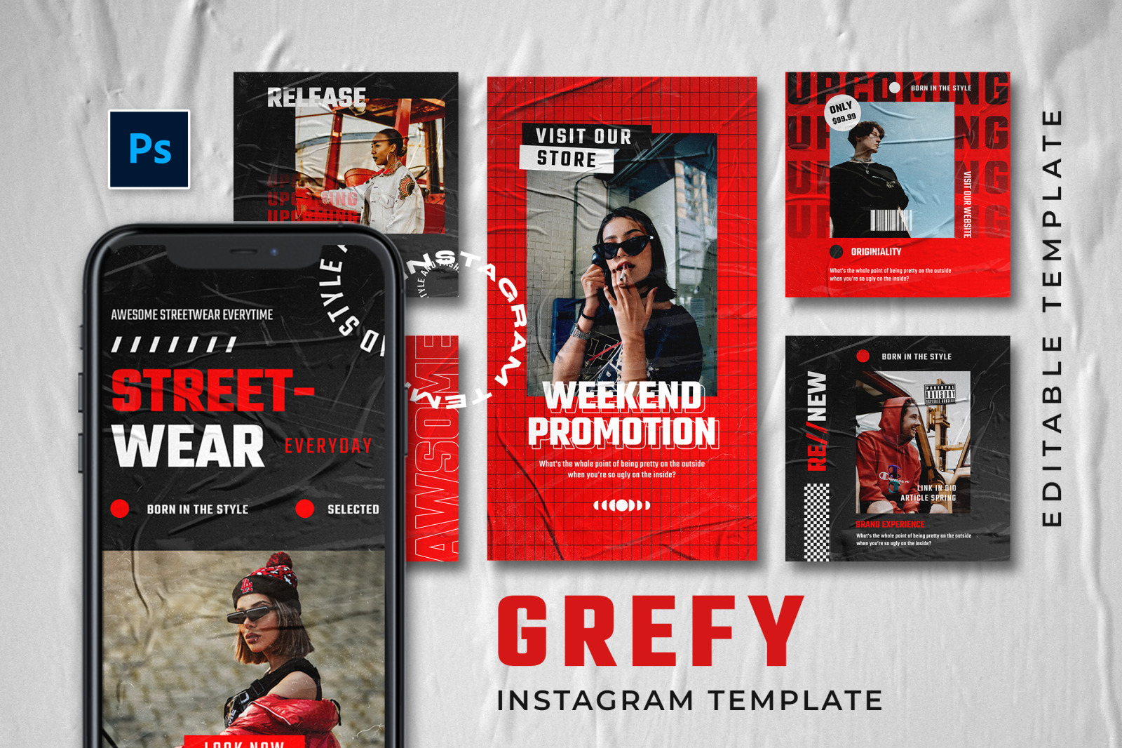 Grefy Instagram Template