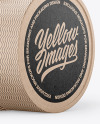 Opened Kraft Paper Tube With Sachets Mockup