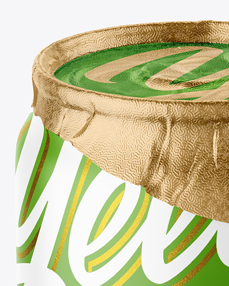 250ml Matte Drink Can w/ Foil Lid Mockup