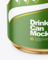 250ml Matte Drink Can w/ Foil Lid Mockup