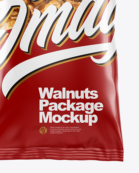 Clear Plastic Pack w/ Walnuts Mockup - Free Download Images High