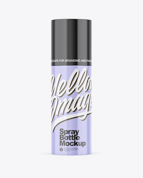 Glossy Spray Bottle Mockup