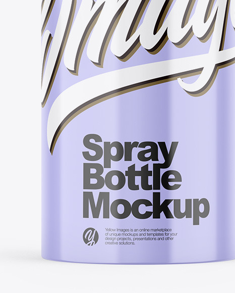 Glossy Spray Bottle Mockup