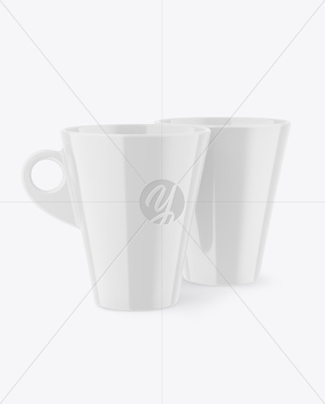 Two Glossy Cups Mockup