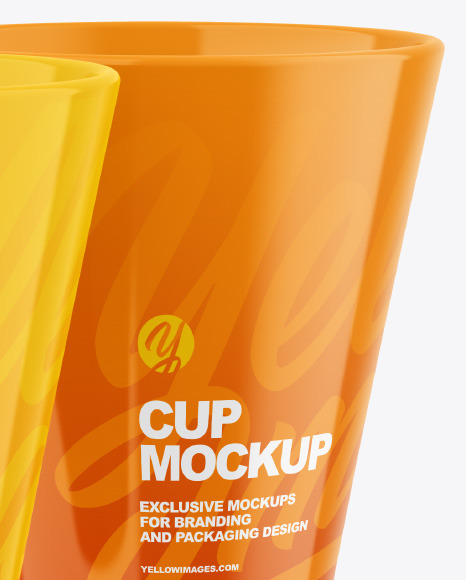 Two Glossy Cups Mockup