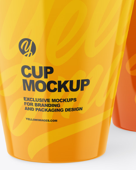 Two Glossy Cups Mockup